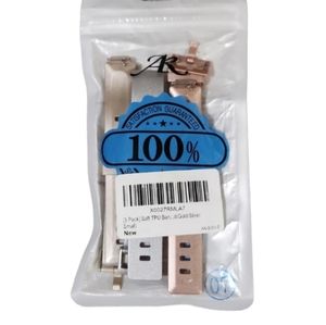 New 3 pk small soft watch band gold rose and silver